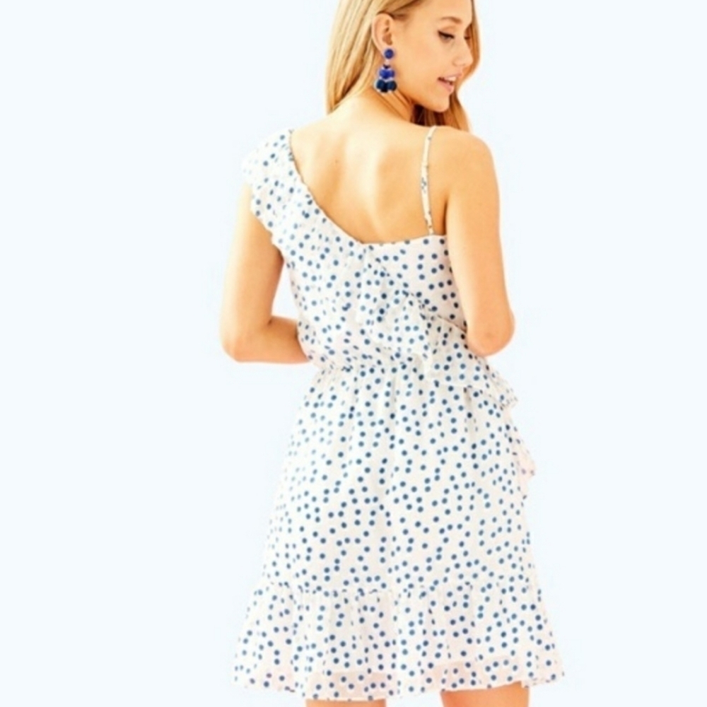 Lilly Pulitzer Madelina dress Bennet blue polkadot size small new with tags - Picture 4 of 13